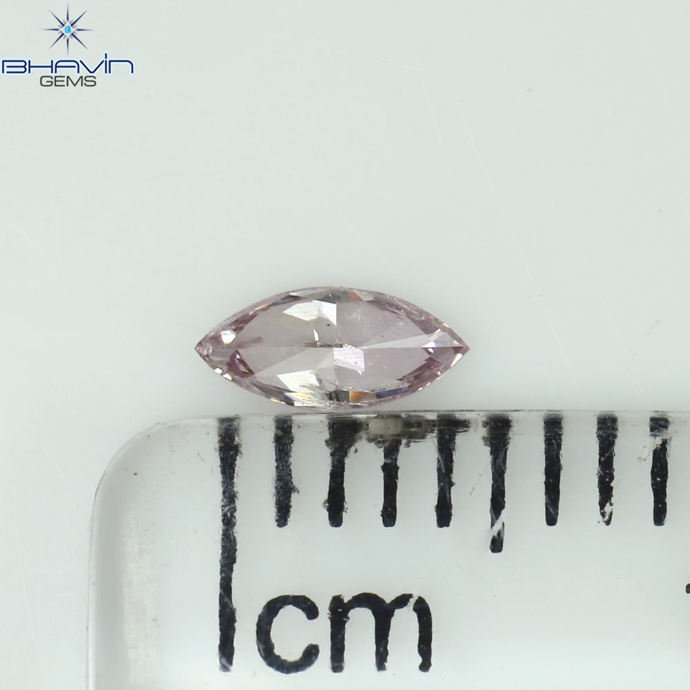 0.13 CT Marquise Shape Natural Loose Diamond Pink Color SI2 Clarity (5.12 MM)