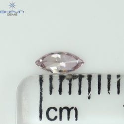 0.13 CT Marquise Shape Natural Loose Diamond Pink Color SI2 Clarity (5.12 MM)