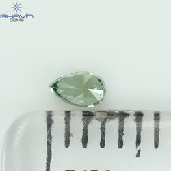 0.07 CT Pear Shape Natural Diamond Green Color VS2 Clarity (3.25 MM)