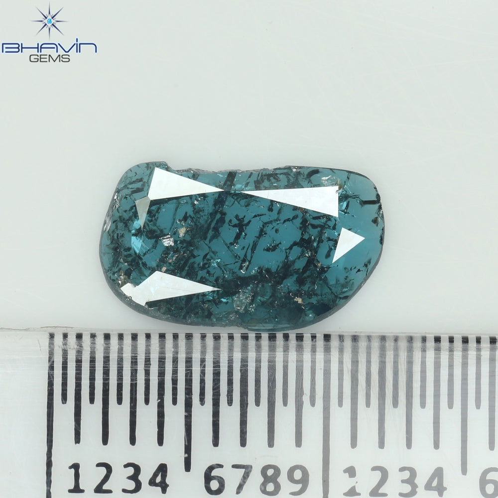 0.59 CT ペアシェイプ ナチュラル ダイヤモンド ブルー カラー I1 クラリティ (8.80 MM)