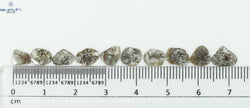 3.20 CT (10 Pcs) Slice Shape Natural Diamond Salt And Pepper Color I3 Clarity (5.94 MM)