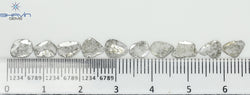 2.05 CT/10 Pcs Slice Shape Natural Diamond Salt And Pepper Color I3 Clarity (6.46 MM)