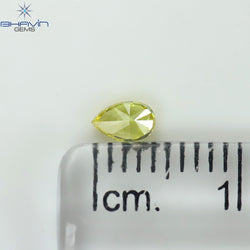 0.19 CT Pear Shape Natural Diamond Yellow Color VS1 Clarity (4.38 MM)