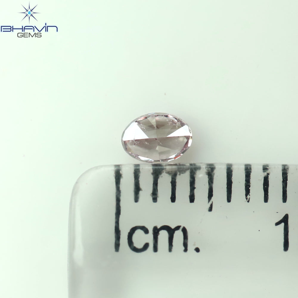 0.16 CT Oval Shape Natural Diamond Pink Color I1 Clarity (3.88 MM)