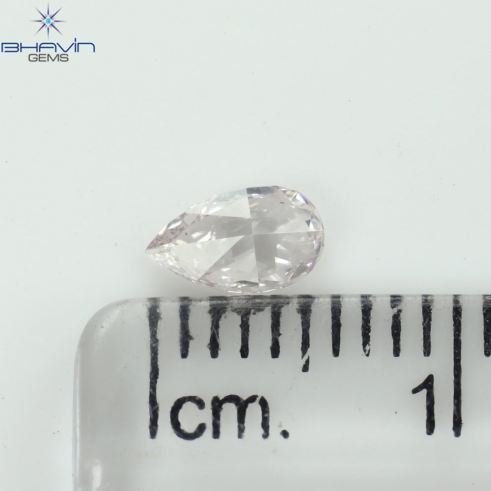 GIA Certified 0.30 CT Pear Diamond Pink Color Natural Loose Diamond (5.96 MM)