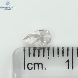 GIA Certified 0.30 CT Pear Diamond Pink Color Natural Loose Diamond (5.96 MM)