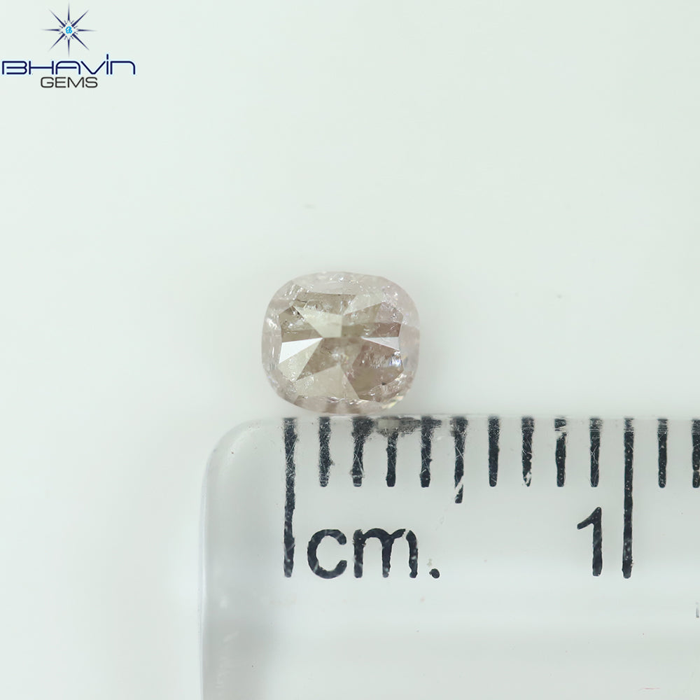 0.54 CT Cushion Shape Natural Diamond Pink Color I3 Clarity (4.67 MM)