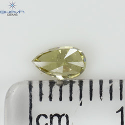0.30 CT Pear Shape Natural Diamond Green (Chameleon) Color SI1 Clarity (5.49 MM)