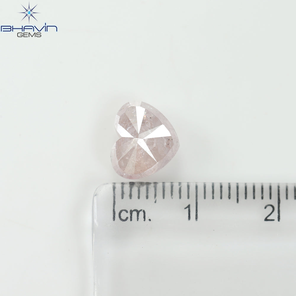 3.43 CT Heart Shape Natural Diamond Pink Color I3 Clarity (9.66 MM)