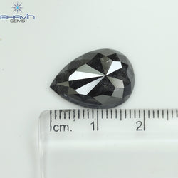 8.98 CT Pear Shape Natural Loose Diamond Salt And Pepper Color (18.30 MM)