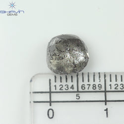 3.03 CT Rough Shape Natural Diamond Salt And Pepper Color (8.10 MM)