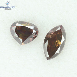0.38 CT/2 CT Mix Shape Natural Diamond Pink Color SI2 Clarity (4.97 MM)