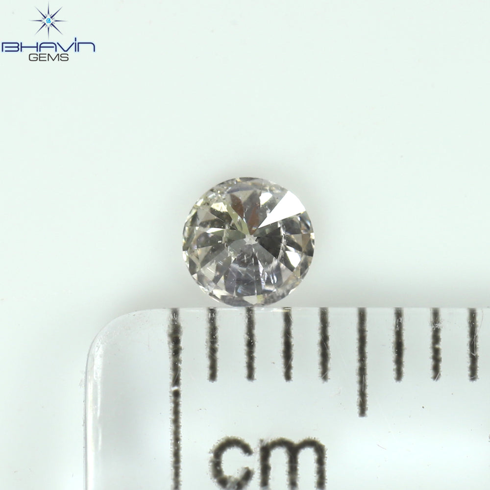 0.16 CT ラウンド シェイプ ナチュラル ダイヤモンド ピンク色 SI1 クラリティ (3.66 MM)