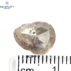 1.55 CT Uncut Shape Peach Natural Loose Diamond I3 Clarity (10.56 MM)