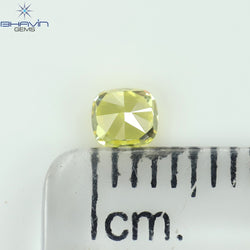 GIA Certified 0.25 CT Cushion Diamond Yellow Color Natural Loose Diamond VS1 Clarity (3.37 MM)