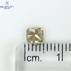 0.46 CT Cushion Shape Natural Loose Diamond Green Yellow Color SI1 Clarity (4.66 MM)
