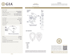 GIA Certified 0.74 CT Pear Diamond Yellow Color Natural Diamond (7.31 MM)