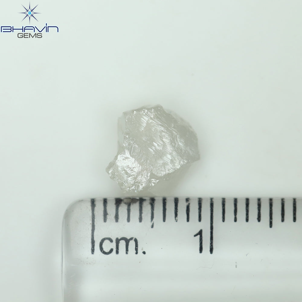 1.84 CT Rough Shape Natural Diamond White Color I1 Clarity (8.08 MM)