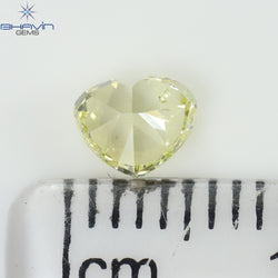 0.55 CT Heart Shape Natural Diamond Yellow Color SI1 Clarity (5.16 MM)