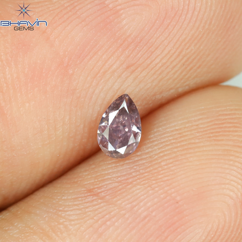 0.15 CT Pear Shape Natural Diamond Pink Color VS1 Clarity (4.19 MM)