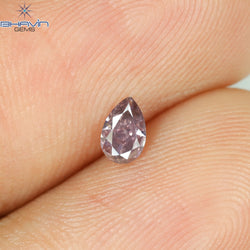 0.15 CT Pear Shape Natural Diamond Pink Color VS1 Clarity (4.19 MM)