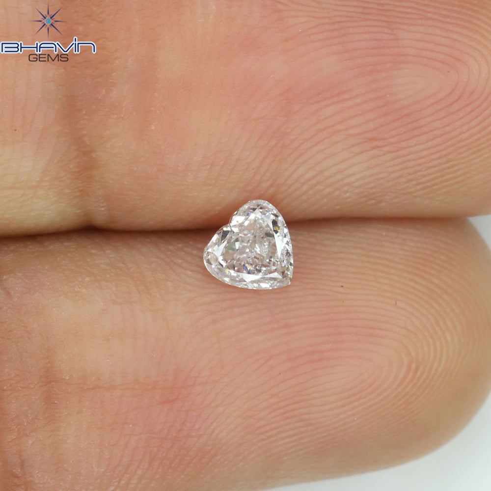 0.23 CT Heart Shape Natural Diamond Pink Color SI1 Clarity (3.98 MM)