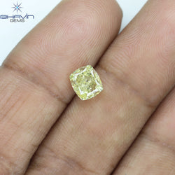 1.02 CT Cushion Shape Natural Diamond Yellow Color SI2 Clarity (5.90 MM)