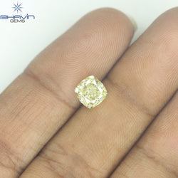 GIA Certified 1.27 CT Cushion Diamond Yellow Color Natural Diamond VS1 Clarity (5.97 MM)