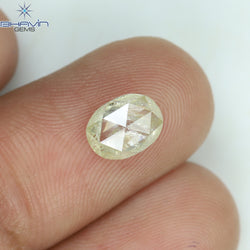 0.93 CT Oval Shape Natural Diamond Yellow Color I3 Clarity (7.18 MM)