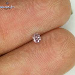 0.07 CT Oval Shape Natural Diamond Pink Color SI1 Clarity (2.84 MM)