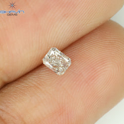 0.16 CT Radiant Shape Natural Diamond Pink Color SI1 Clarity (3.58 MM)
