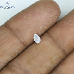 0.15 CT Pear Shape Natural Diamond White Color SI1 Clarity (4.10 MM)