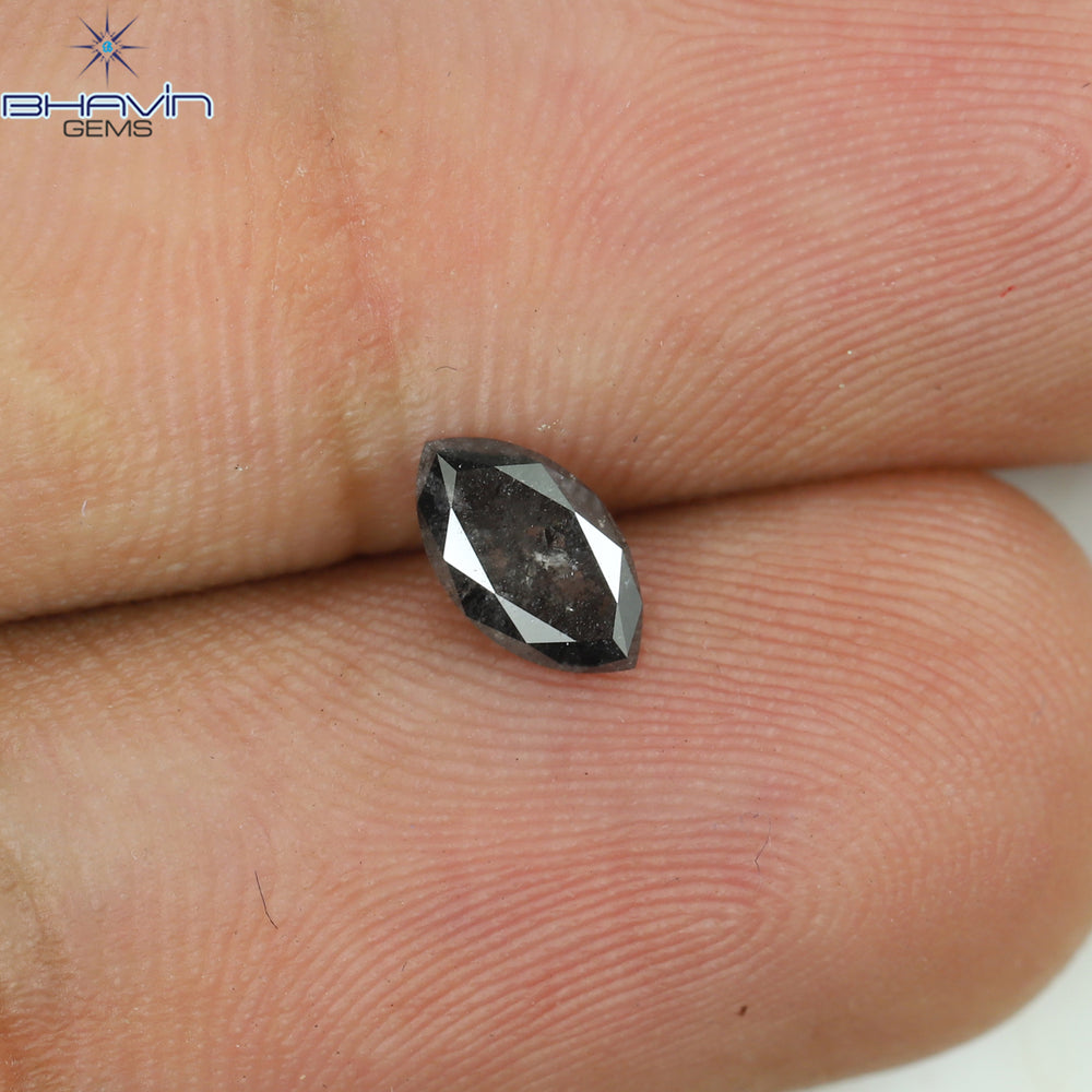 0.46 CT Marquise Shape Natural Loose Diamond Salt And pepper Color I3 Clarity (7.07 MM)