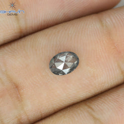 0.68 CT Oval Shape Natural Diamond Salt And Papper Color I3 Clarity (6.77 MM)
