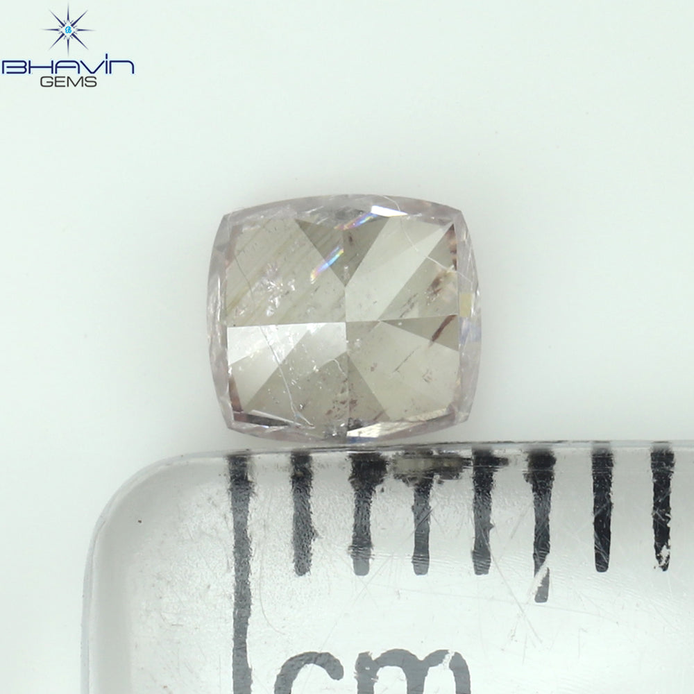 0.51  CT Cushion Shape Natural Diamond Pink Color I2 Clarity (4.58 MM)