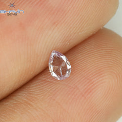 0.09 CT Pear Shape Natural Diamond Pink Color I1 Clarity (3.97 MM)