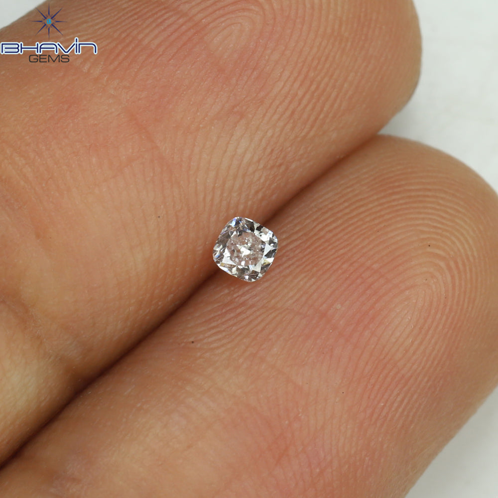 0.09 CT Cushion Shape Natural Diamond Pink Color SI1 Clarity (2.44 MM)