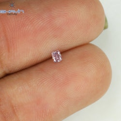 0.05 CT Radiant Shape Natural Diamond Pink Color VS2 Clarity (2.27 MM)