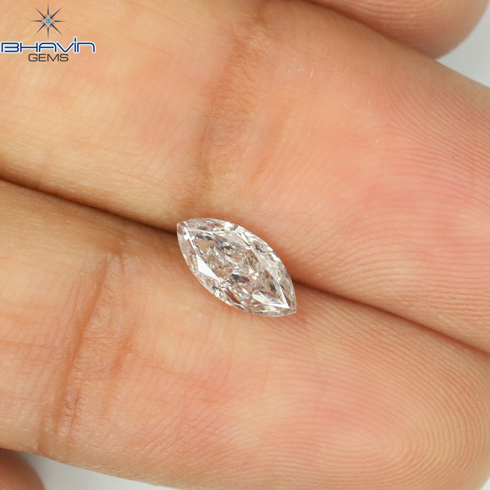 0.50 CT Marquise Shape Natural Loose Diamond Pink Color SI2 Clarity (7.68 MM)