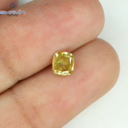 0.53 CT Cushion Shape Natural Diamond Green (Chameleon) Color VS1 Clarity (4.85 MM)