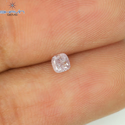 0.13 CT Cushion Shape Natural Diamond Pink Color I2 Clarity (2.80 MM)