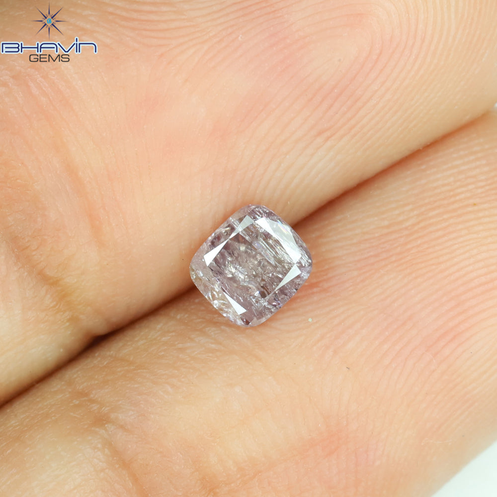 0.40 CT Cushion Shape Natural Diamond Pink Color I3 Clarity (4.37 MM)