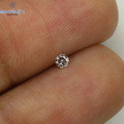 0.04 CT Round Shape Natural Diamond Pink Color SI1 Clarity (2.25 MM)