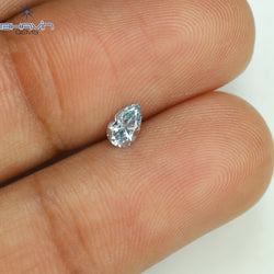 0.18 CT Pear Shape Natural Diamond Blue Color VS1 Clarity (4.70 MM)