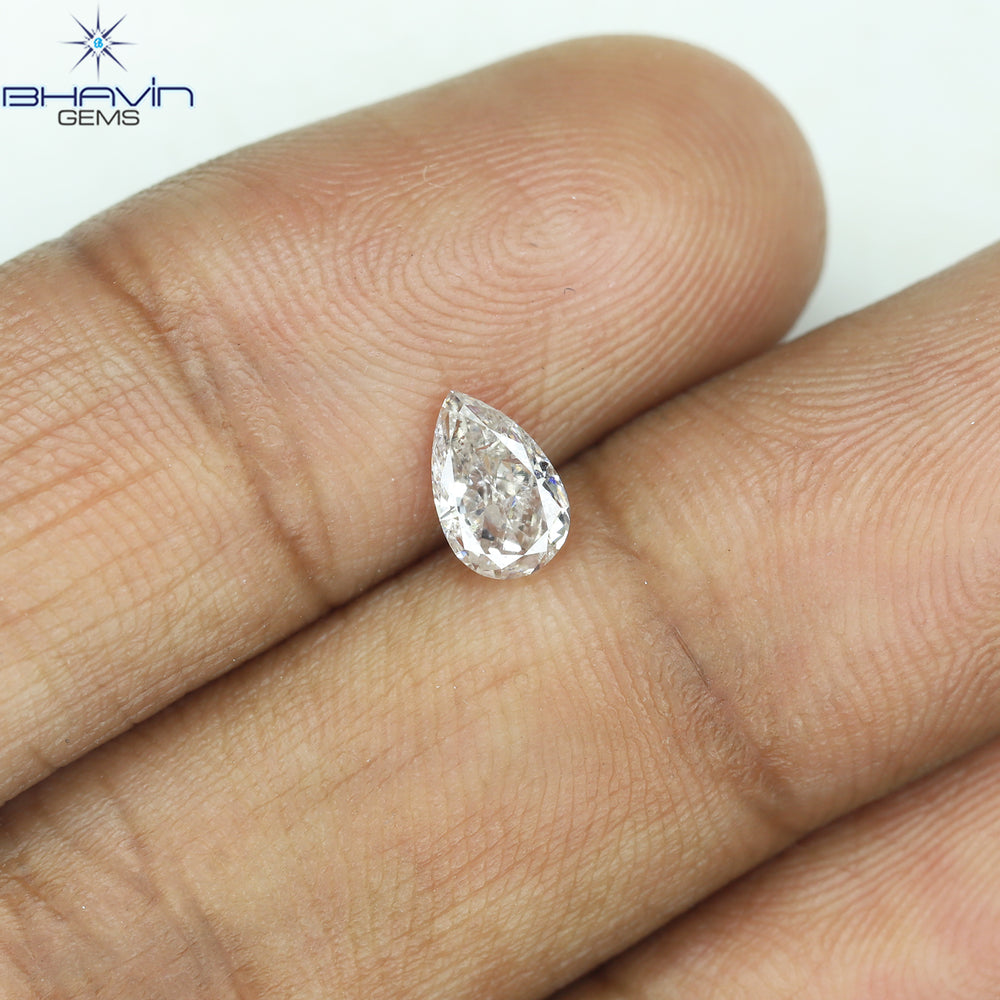 GIA Certified 0.51 CT Pear Diamond Pinkish Brown Color Natural Loose Diamond (6.27 MM)