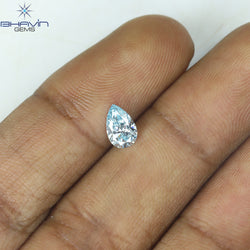 0.50 CT Pear Shape Natural Diamond Blue Color VS2 Clarity (6.70 MM)