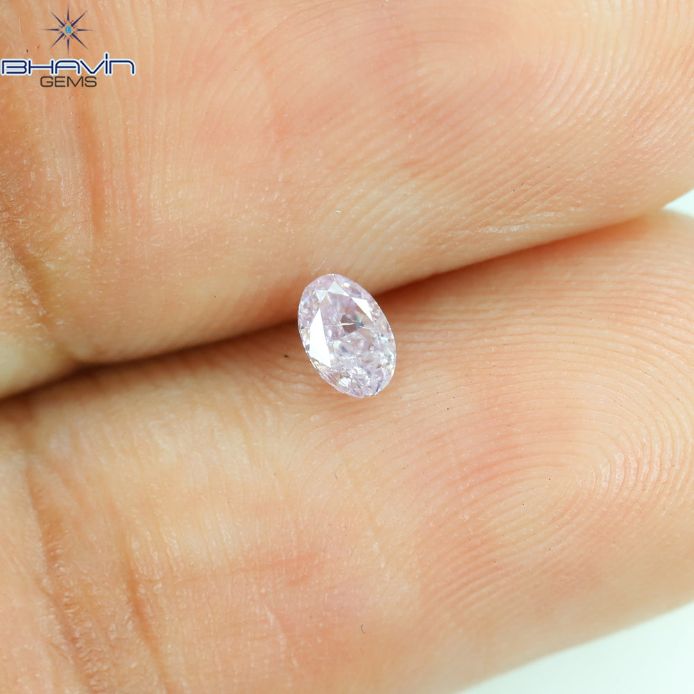 0.15 CT Oval Shape Natural Diamond Pink Color I2 Clarity (3.97 MM)