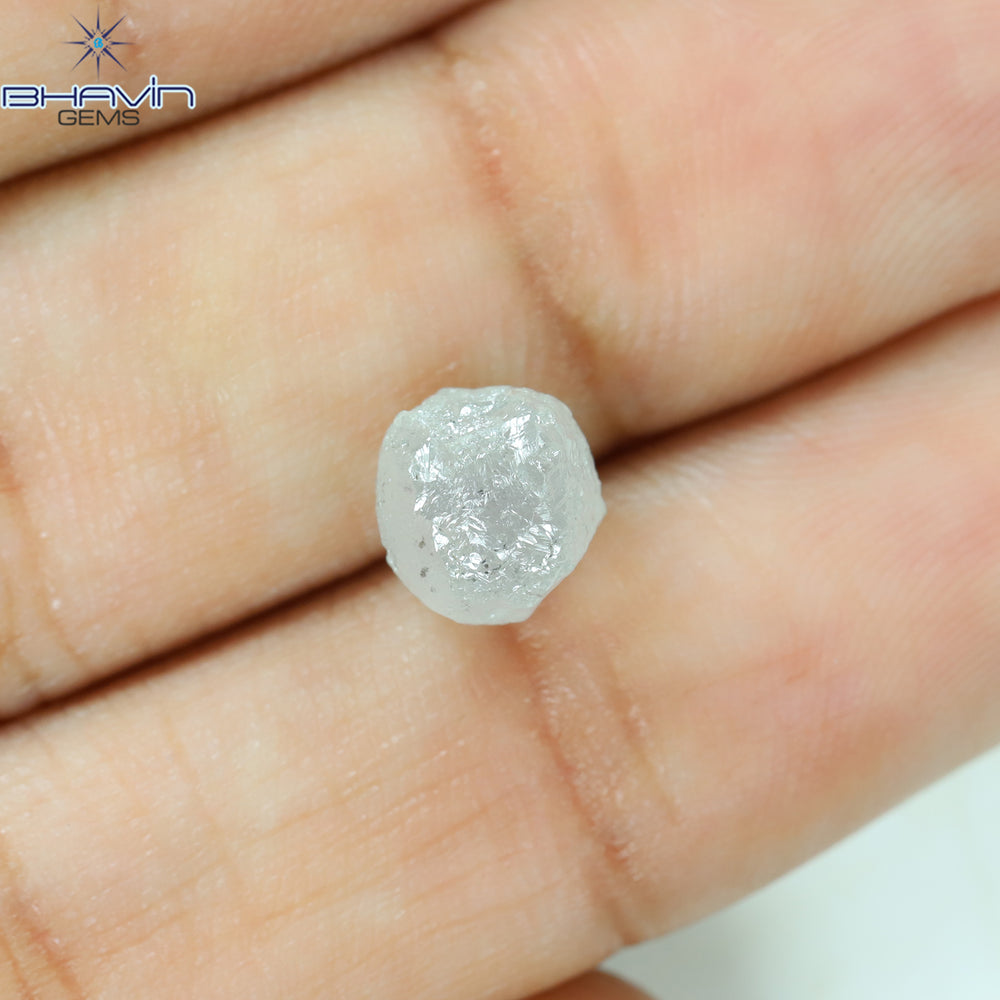 2.68 CT Rough Shape Natural Diamond White Color I3 Clarity (6.98 MM)