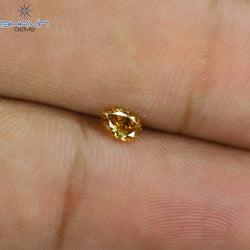 0.23 CT Pear Shape Natural Diamond Orange Color VS2 Clarity (4.82 MM)