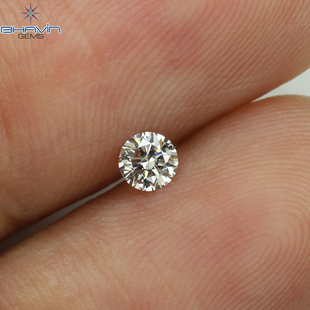 0.12 CT Round Shape Natural Diamond Pink Color SI1 Clarity (3.28 MM)